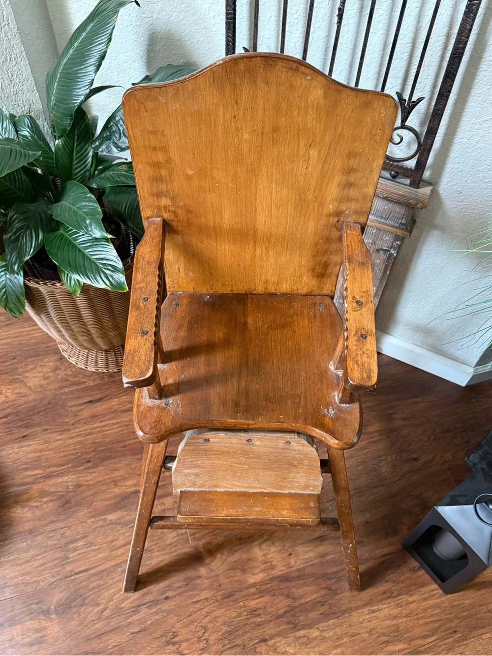 Antique Vintage Wooden High Chair